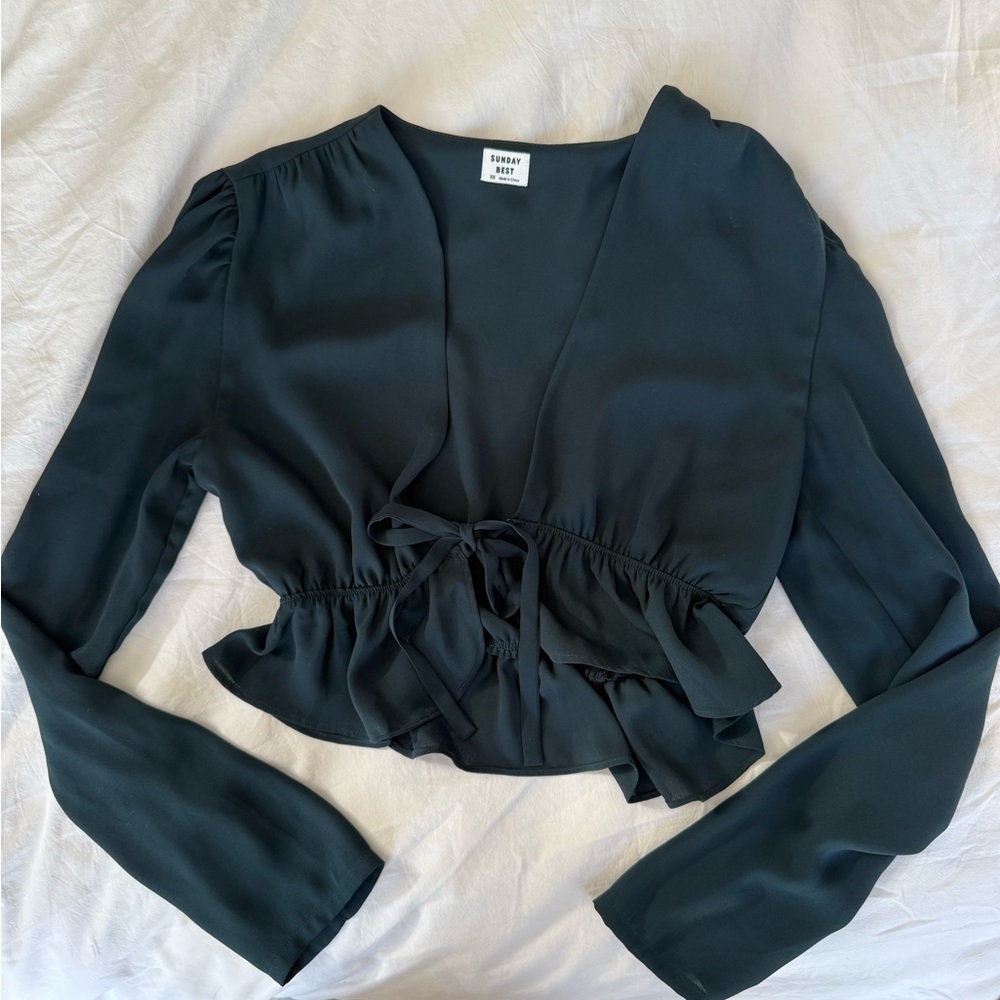 Aritzia Green blouse